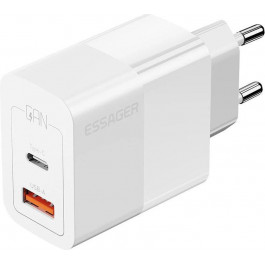 Essager Pinchen 33W PD3.0, QC3.0 GaN Travel Charger White (ECTAC-PCB02-P)