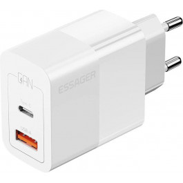   Essager Pinchen 33W PD3.0, QC3.0 GaN Travel Charger White (ECTAC-PCB02-P)