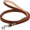 Collar Поводок одинарный для собак, с прошивкой 12 мм, 122 см, коричневый (04486) - зображення 1