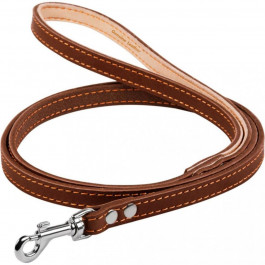 Collar Поводок одинарный для собак, с прошивкой 12 мм, 122 см, коричневый (04486)