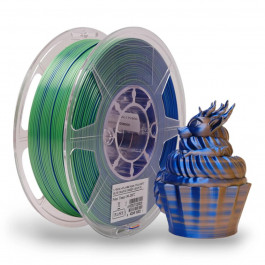 Esun ePLA-Silk Mystic Filament (пластик) для 3D принтера eSUN 1кг, 1.75мм, синій|помаранчевий|зелений (S-