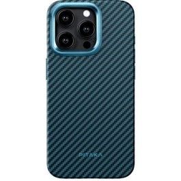 Pitaka MagEZ Case Pro 4 Twill 1500D Black/Blue for iPhone 15 Pro Max (KI1508PMP)