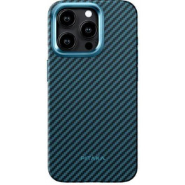   Pitaka MagEZ Case Pro 4 Twill 1500D Black/Blue for iPhone 15 Pro Max (KI1508PMP)