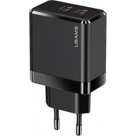   USAMS T54 US-CC172 GaN double USB-C QC&PD3.0 40W 3A Black (CC172TC01)