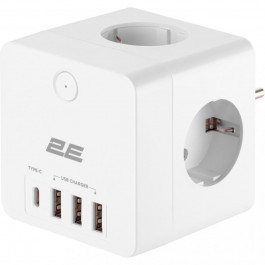 2E 4XSchuko 3*USB-A, 1*USB-C, white (2E-AD431WH)