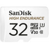 SanDisk 32 GB microSDHC High Endurance UHS-I U3 V30 + SD adapter SDSQQNR-032G-GN6IA - зображення 1