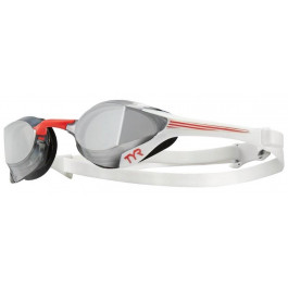   TYR Tracer-X Elite Mirrored Racing Adult, Silver/Red (LGTRXELM-717)