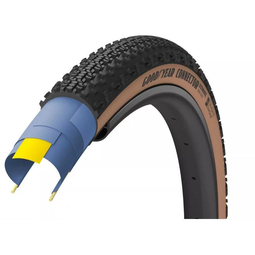 Goodyear Покришка 700x45 (45-622)  Connector Ultimate Tubeless Complete Folding Blk/Tan (TIR-17-59) - зображення 1