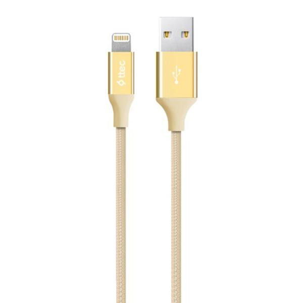 TTEC 2DK16 AlumiCable USB 2.0 to Lightning 1.2m Gold (2DK16A) - зображення 1