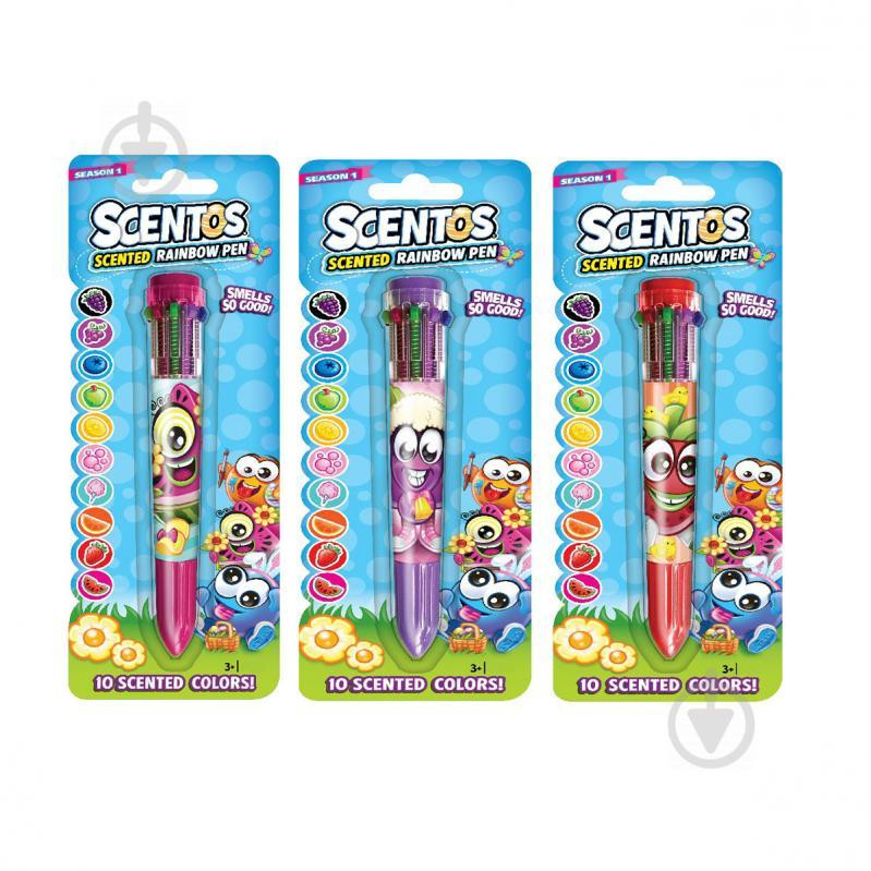 Scentos Многоцветная ароматная шариковая ручка ПАСХИ БАРВЫ (10 цветов) в ассортименте  11637-1 - зображення 1