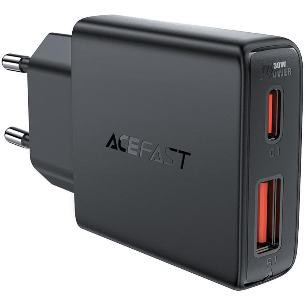 Acefast A69 USB-A+USB-C Black - зображення 1