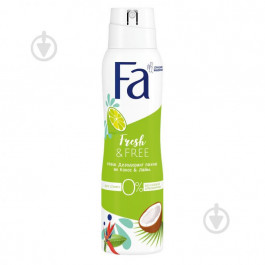 Fa Fresh&Free Lime & Coconut Deodorant Spray 150 ml Дезодорант-спрей с Магний комплексом Аромат лайм-ок
