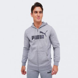   PUMA Толстовка  Ess Big Logo Fz Hoodie 58669803 S Medium Gray Heather (4063697320789)