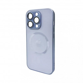 AG Glass Matt Frame Color MagSafe Logo for Apple iPhone 15 Pro Sierra Blue (AGMattFrameMGiP15PSierraBlue)