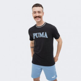 PUMA Футболка чоловіча  Squad 67896751 S Чорна з принтом (4099685605354)