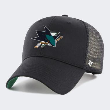 47 Brand Кепка  San Jose Sharks Branson Mesh H-Brans22Ctp-Bk One Size Черный/Зеленый (194602355733) - зображення 1