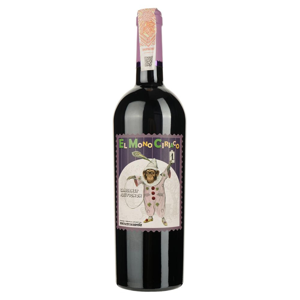 El Soleado Вино  Happy Family "El Mono Ciriaco" Cabernet Sauvignon червоне сухе 0.75 л 15% (8436557389640) - зображення 1