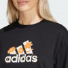 Adidas Футболка оверсайз подовжена жіноча  W FLWR BOS GT IR5896 XS Black (4067886631649) - зображення 4