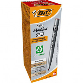 BIC Набор маркеров перманентных  Marking Fine ECO 1.1 мм 12 шт Красных (3086121445033)