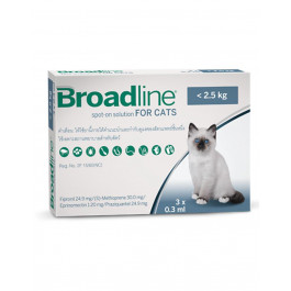 Broadline Краплі  Broadline (Бродлайн) від бліх та кліщів для кішок вагою до 2.5 кг (S) 3шт (3661103043607)