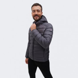 Champion Сіра чоловіча куртка  hooded jacket cha219184-EBN/NBK