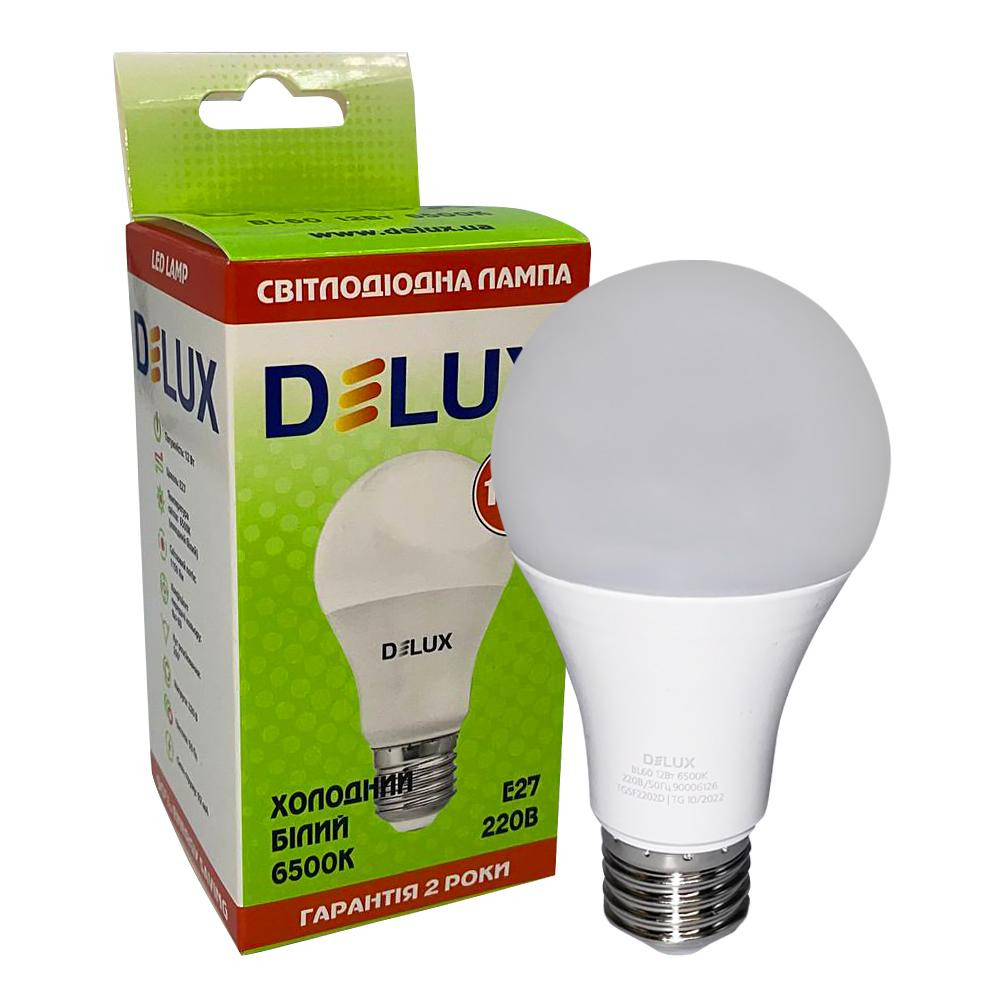 DeLux LED BL 60 12W 6500K 220V E27 (90006126) - зображення 1