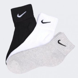 Nike Чорні шкарпетки  Unisex Cushion Quarter Training Sock (3 Pair) SX4926-901