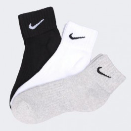   Nike Чорні шкарпетки  Unisex Cushion Quarter Training Sock (3 Pair) SX4926-901