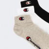 Champion Чорні шкарпетки  3pk Quarter Socks chaU24559-OXGM/WHT - зображення 2