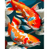 STRATEG Картина за номерами ПРЕМІУМ Пара рибок з лаком розміром 30х40 см SS6742 - зображення 1