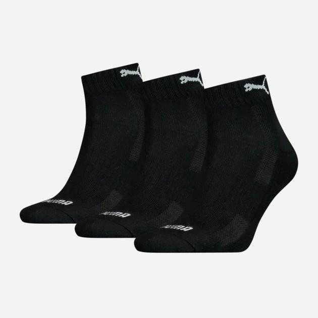 PUMA Чорні шкарпетки  CUSHIONED QUARTER 3P UNISEX 907943/01 - зображення 1
