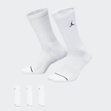 Jordan Білі шкарпетки  U J EVERYDAY CUSH POLY CREW 3PR - 144 DX9632-100 - зображення 1