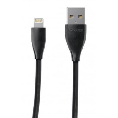 Maxxter USB2.0 AM/Apple Lightning Black 1m (UB-L-USB-01BK) - зображення 1