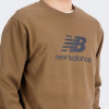 New Balance Коричнева чоловіча кофта  Essentials Stacked Logo Crew nblMT31538DHE - зображення 5