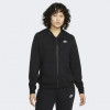 Nike Чорна жіноча кофта  W NSW CLUB FLC FZ HOODIE STD DQ5471-010 - зображення 1