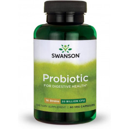 Swanson Пробиотики , Probiotic for Digestive Health 20 Billion CFU 60 VCaps