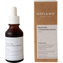 MARY & MAY Сироватка  Niacinamide + Chaenomeles Sinensis, з ніацинамідом для освітлення шкіри, 30 мл
