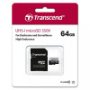 Transcend 64 GB microSDXC UHS-I 350V High Endurance + SD Adapter TS64GUSD350V - зображення 2