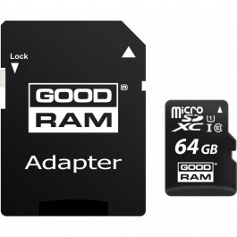 GOODRAM 64 GB microSDXC class 10 UHS-I + SD Adapter M1AA-0640R12