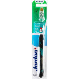 Jordan Dental Дизайнерська зубна щітка  Individual Clean Середньої жорсткості Чорна з пір'їнами (7038516550422_чор