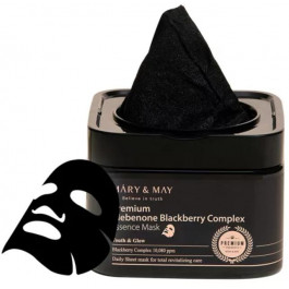 MARY & MAY Набір тканинних масок  Premium Idebenon Blackberry Complex Essence Mask з Ідебеноном і Ягідним компл