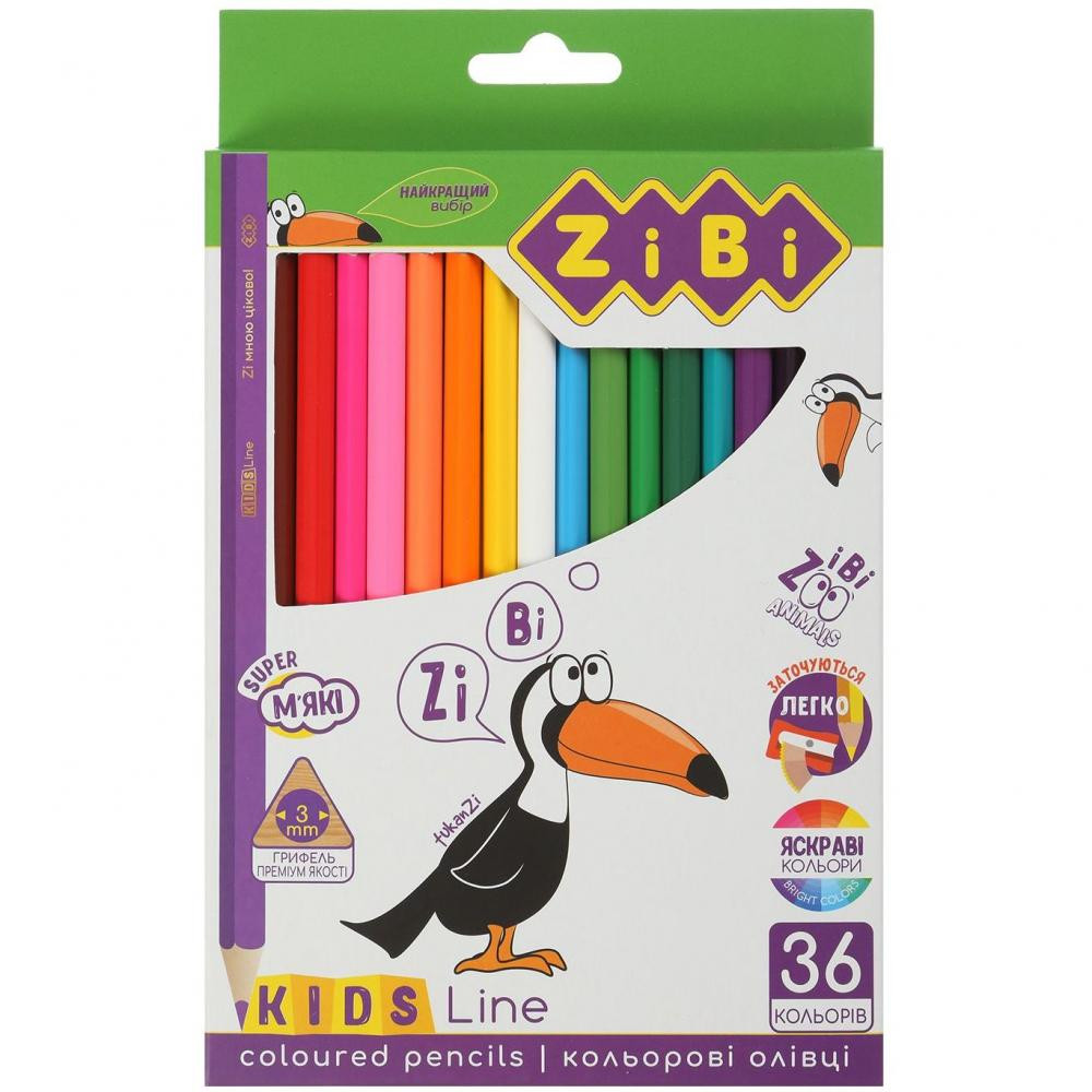 Zibi Карандаши цветные Kids Line 36 цветов (ZB.2417) - зображення 1