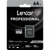 Lexar 64 GB microSDXC UHS-I U3 V30 A2 Professional 1066x SILVER + SD adapter LMS1066064G-BNANG - зображення 3