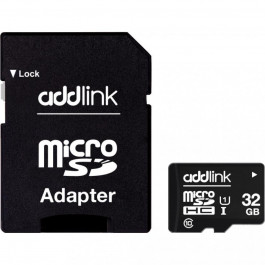 addlink 32 GB microSDHC class 10 UHS-I + SD Adapter AD32GBMSH310A