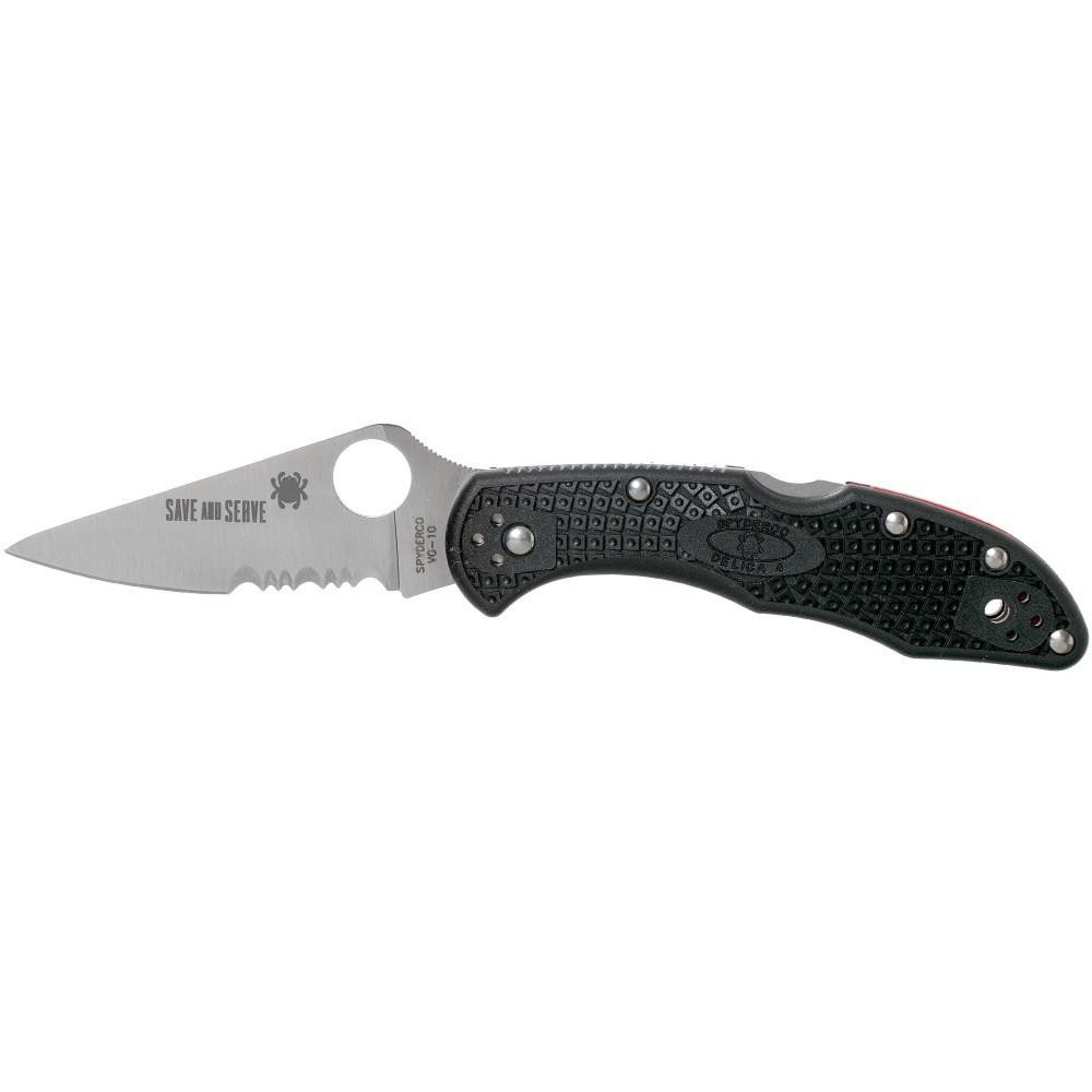 Spyderco Delica 4 Lightweight Thin Red Line (C11FPSBKRD) - зображення 1