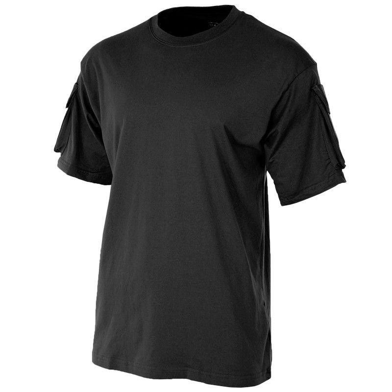MFH Футболка T-shirt  з кишенями - Black M - зображення 1