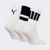 PUMA Білі шкарпетки  UNISEX BIG LOGO SHORT CREW 3P 938388/01 - зображення 2