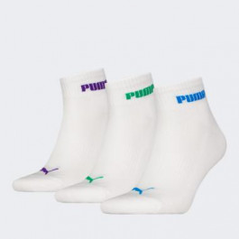   PUMA Білі шкарпетки  UNISEX NEW GENERATION CUSHIONED QUARTER 3P 938393/07