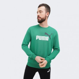 PUMA Зелена чоловіча кофта  ESS+ 2 Col Big Logo Crew TR 586763/86