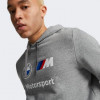 PUMA Сіра чоловіча кофта  BMW MMS ESS Hoodie Fleece 621301/03 - зображення 4